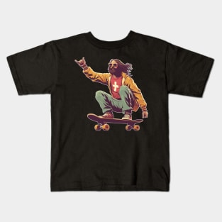 Cool Trendy Jesus Christ skater Kids T-Shirt